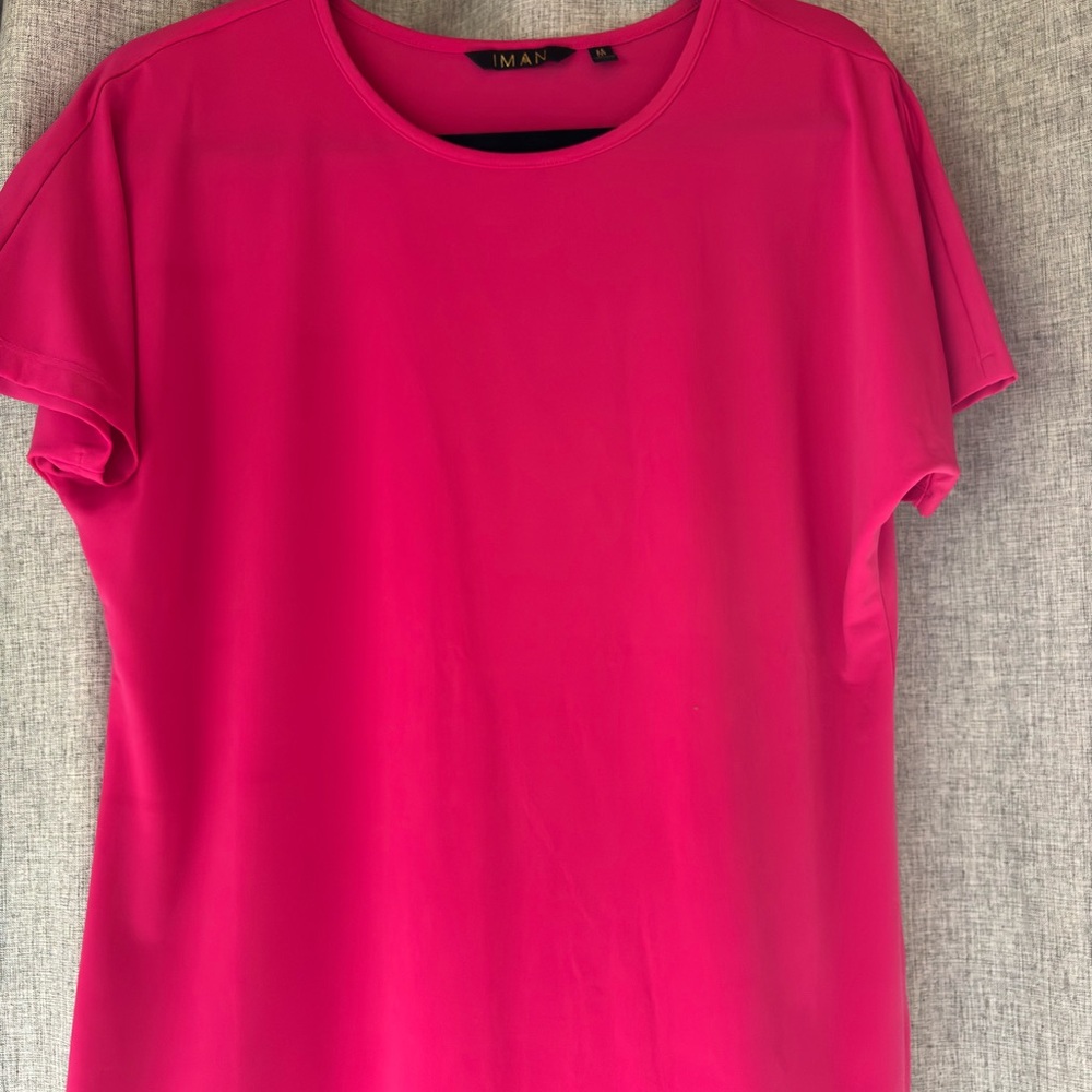 IMAN Fuchsia Short Sleeve Tee